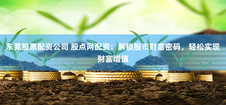东莞股票配资公司 股点网配资：解锁股市财富密码，轻松实现财富增值